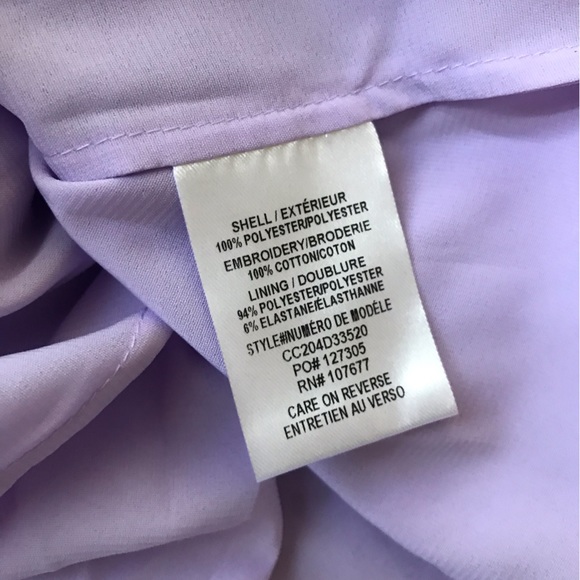 SOLD! NWT Alice + Olivia Shanti Eyelet Embroidery Button Front Dress Lavender - Picture 12 of 17